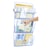 Lot de 3 corbeilles murales rangement documents Ice Blue transparentes fumé Bleu - CEP