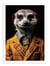 Affiche 50 x 70 cm -  Meerkat Wild Suits - Philippe Hugonnard