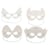 MégaCréa DIY - Masques enfant super héro carton blanc 15 à 22 cm x 4 pièces