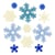 Décoration Noel Fenêtre Gelly vitrostatique Flocons