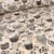 Tissu Toile de Coton Café time sur fond Naturel