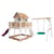 AXI Maisonnette Liam avec balancoire Nid rond Summer Brun Blanc avec Toboggan Violet - Axi House