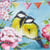 Lot de 4 serviettes en papier découpage collage 33 cm DEUX OISEAUX FLEUR O 204