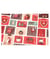 Tissu coton Noël enchanté de 140 cm de largeur advent rouge vendu par 50 cm