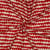 Tissu Jersey cotêlé Bio Poppy petits coeurs Rouge sur fond Naturel