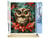 Peinture par Numéro Figured'Art - Chouette de Noël - Kit de Loisir Créatif DIY Numéro d'Art Complet - 40x50cm toile roulée + châssis en bois à monter
