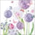 Lot de 4 serviettes en papier découpage collage 33 cm FLEUR MAUVE ROSE PAPILLON F 651