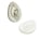 2 Pendentifs irréguliers acrylique 32*24mm visage abstrait blanc et transparent