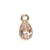 Mini - pendentif en métal strass Goutte, or, 4,5x6,5mm, 2 pces