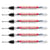 Lot de 6 marqueurs de précision permanents - EDDING - Pointe fibre extra longue 1 mm - Noir