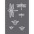 Pochoir de sérigraphie Insectes A5, 1 pochoir+1 spatule,