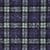 Tissu Fausse fourrure Bouclette Glenn carreaux bleus sur fond Violet - Au mètre