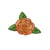 Ecusson thermocollant rose orange 4cm x 4,5cm