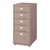 Caisson de bureau armoire meuble de rangement à roulettes avec 5 tiroirs