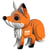 Eugy 3D Modèle: ANIMAL DE LA FORÊT / RENARD ROUGE 7,9x3,7x7,4cm, en carton, en  boîte, 6+