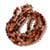 Fil de 105 Perles ronde en verre craquelé cristal 8 mm MARRON BRUN