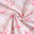 Tissu Coton imprimé  Sakurine fleurs Roses sur fond Rose pâle - Au mètre
