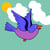 LUC - Kit canevas Soudan Oiseau 25X25 cm