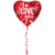 Ballon Aluminium Hélium Coeur I Love You - 45 cm
