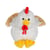 Peluche - Les Pakidoo sonores en peluche 15 cm - poule blanche