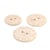 Lot de 6 boutons rond coquilles d'œufs 2 trous ivoire
