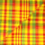 Tissu madras véritable 3m - jaune, rouge et vert  - designers-factory