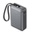 Akashi PowerBank 20000mAh 65W Double Port USB avec Câble Dragonne USB-C Intégré Gris