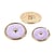 Lot de 6 boutons ronds colorés violet lavande