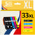 123CONSOMMABLES - 33XL - Pack 5 Cartouches d'encre Compatible pour Epson 33 XL pour Expression Premium XP-540 XP-530 XP-830 XP-7100 XP-900 XP-640 XP-630 XP-635 XP-645 - 123CONSOMMABLES