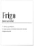 Affiche Définition Frigo | A3 : 29,7x42cm