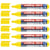 Lot de 6 marqueurs tableau blanc - EDDING - Pointe biseau 1-5 mm - Jaune - 363