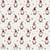 Tissu Jacquard d'ameublement Bonhomme de noël Lurex sur fond Blanc cassé