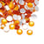 300 PERLES STRASS CABOCHON Rond Strass Orange Jaune 2 mm Acrylique à coller - Dos Argenté - Creation Diy