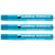Lot de 3 Marqueurs permanents 1-5 mm - EDDING - Bleu clair - Pointe biseau