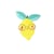 Lot de 3 écussons thermocollants animaux planète citron citron 5,8cm x 4,5cm