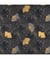 Tissu coton enduit fleurs de 160 cm de largeur Noir vendu par 50 cm