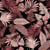 Tissu Jersey Viscose imprimé Feuilles sur fond Noir