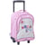 Sac à dos à roulettes Teo Jasmin 43 CM Haut de gamme Racing