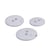 Lot de 6 boutons rond bouteilles recyclées 2 trous gris clair