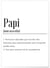 Affiche Définition Papi | A3 : 29,7x42cm