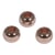 Perle en métal, 8mm ø, or rose, grand trou 3mm ø, 5 pces