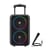 Avizar Enceinte Bluetooth Portable 41×26cm Lumineuse 2x Haut-parleurs 5W avec Micro Noir