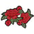 Ecusson thermocollant grand format double rose 14 x 19cm