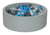 Piscine à balles Aire de jeu + 450 balles perle, transparent, gris, bleu clair - Velinda