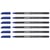 Lot de 6 feutres de coloriage pointe fine - EDDING - Bleu - 1 mm
