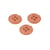 Lot de 3 boutons 4 trous nylon recylé rouge indien 11mm
