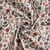 Tissu Double gaze de Coton Sibylle fleurs Rouille sur fond Blanc - Au mètre