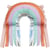 Ballon Aluminium Hélium Arc-en-Ciel à Franges - 33 cm