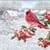 4 serviettes en papier découpage collage 33 cm CARDINAL OISEAU DE NOEL NOSS 111