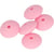 5 PERLES ROSES 12X7 MM - SILICONE